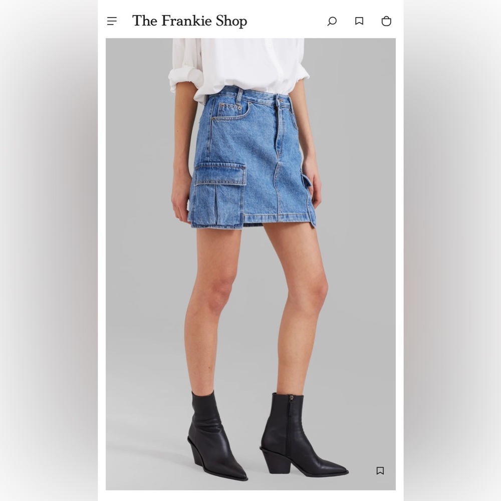 The Frankie Shop Blue Denim Mini Skirt